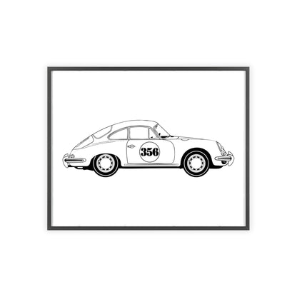 Classic 356 Wooden Framed Poster